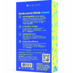 B Swish - Vibrateur Rechargeable Bcute Curve Infinite Classique Bleu Silicone